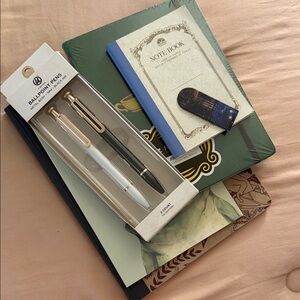 Ballpoint Pens and random Notebook Set